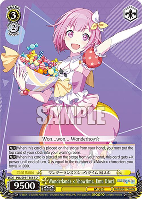 Wonderlands x Showtime Emu Otori PJS/S91-TE56 TD HATSUNE MIKU: COLORFUL STAGE! Card