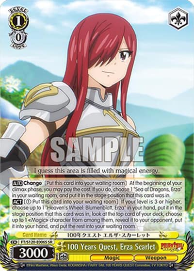 100 Years Quest, Erza Scarlet (SR) FT/S120-E006S SR FAIRY TAIL 100 YEARS QUEST Weiss Schwarz card