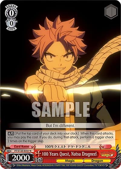 100 Years Quest, Natsu Dragneel FT/S120-E057 R FAIRY TAIL 100 YEARS QUEST Weiss Schwarz card