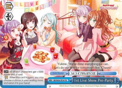 1st Live Show Pre Party BD/W54-TE18 TD BanG Dream! Girls Band Party! Card