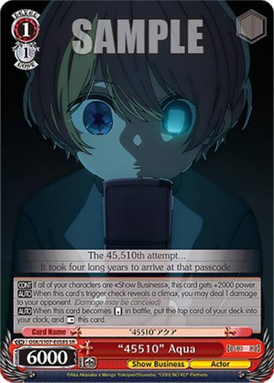45510 Aqua SR OSK/S107-E058S SR [OSHI NO KO] Card