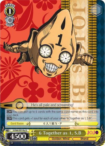 6 Together as 1 SB A JJ/S66-E014a U JoJo's Bizarre Adventure: Golden Wind Card