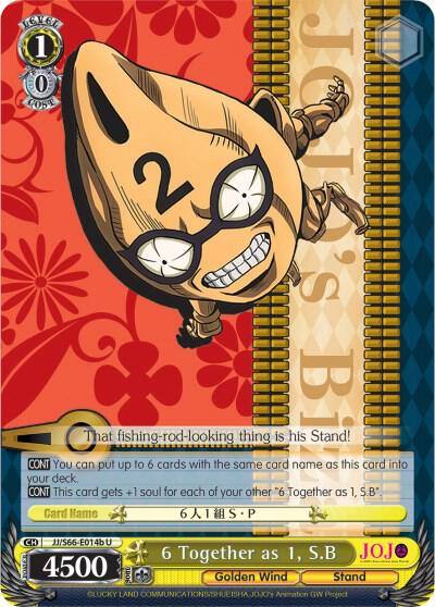 6 Together as 1 SB B JJ/S66-E014b U JoJo's Bizarre Adventure: Golden Wind Card
