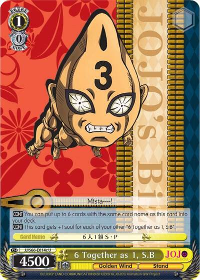 6 Together as 1 SB C JJ/S66-E014c U JoJo's Bizarre Adventure: Golden Wind Card