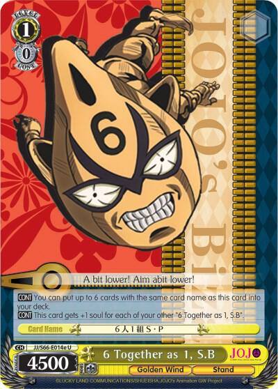 6 Together as 1 SB E JJ/S66-E014e U JoJo's Bizarre Adventure: Golden Wind Card