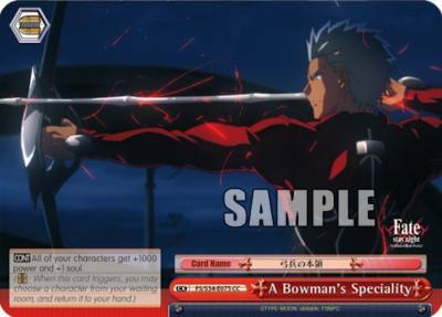 A Bowmans Speciality FS/S34-E075 CC Fate/stay night [Unlimited Blade Works] Card