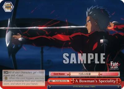 A Bowmans Speciality TD FS/S34-TE15 TD Fate/stay night [Unlimited Blade Works] Card