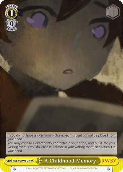 A Childhood Memory RWBY/WX03-016 U RWBY Card