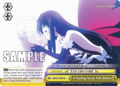 A Feeling Never Felt Before TD AW/S18-TE09 TD Accel World Card