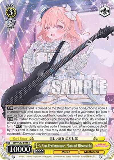 A Fun Performance Nanami Hiromachi BD/WE42-E026 N BanG Dream! Girls Band Party! Countdown Collection Premium Booster Card
