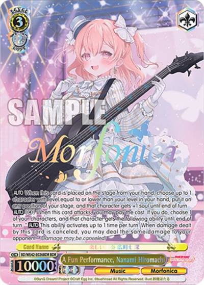 A Fun Performance Nanami Hiromachi BDR BD/WE42-E026BDR BDR BanG Dream! Girls Band Party! Countdown Collection Premium Booster Card