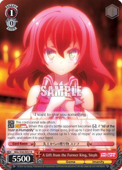 A Gift from the Former King Steph NGL/S58-E057 R No Game No Life Card