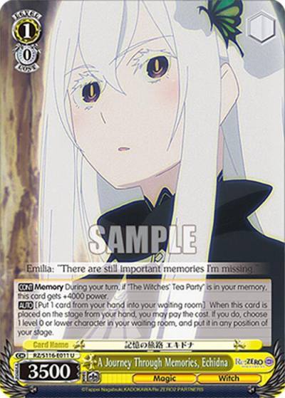 A Journey Through Memories Echidna RZ/S116-E011 Re:ZERO -Starting Life in Another World- Vol.3 Card