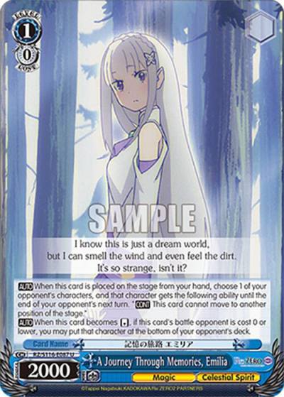 A Journey Through Memories Emilia RZ/S116-E087 Re:ZERO -Starting Life in Another World- Vol.3 Card