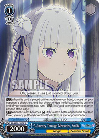 A Journey Through Memories Emilia SR RZ/S116-E087S Re:ZERO -Starting Life in Another World- Vol.3 Card