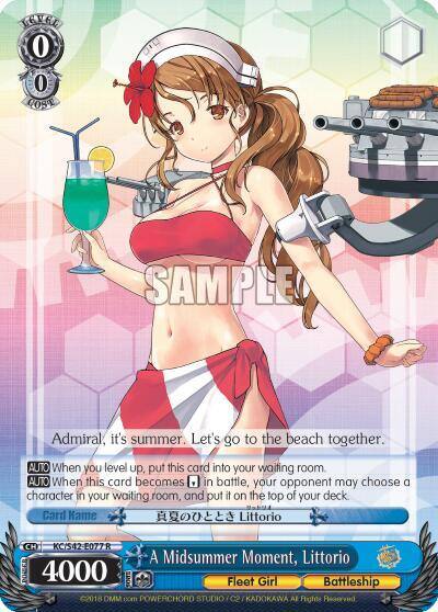 A Midsummer Moment Littorio KC/S42-E077 R KanColle: Arrival! Reinforcement Fleets from Europe! Card