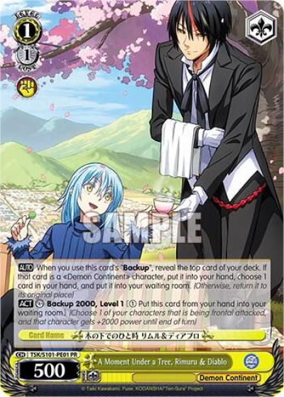 A Moment Under a Tree Rimuru and Diablo TSK/S101-PE01 That Time I Got Reincarnated as a Slime Vol.3 Card