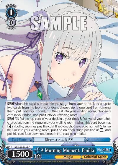 A Morning Moment Emilia RZ/S46-E087 C Re:ZERO Card