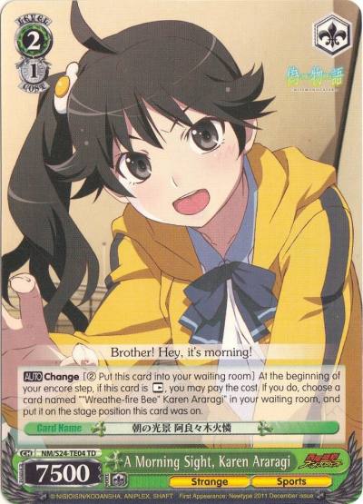 A Morning Sight Karen Araragi TD NM/S24-TE04 TD NISEMONOGATARI Card