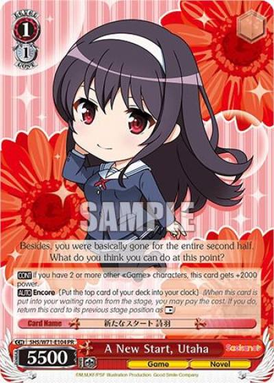 A New Start Utaha SHS/W71-E104 PR Saekano How to Raise a Boring Girlfriend. flat Card