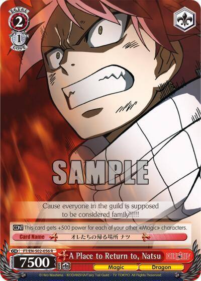 A Place to Return to Natsu FT/EN-S02-056 R Fairy Tail ver.E Card