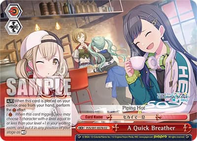 A Quick Breather PJS/S91-E076 CC HATSUNE MIKU: COLORFUL STAGE! Weiss Schwarz card