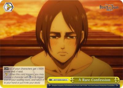 A Rare Confession AOT/SX04-024 CC Attack On Titan: Final Season Card