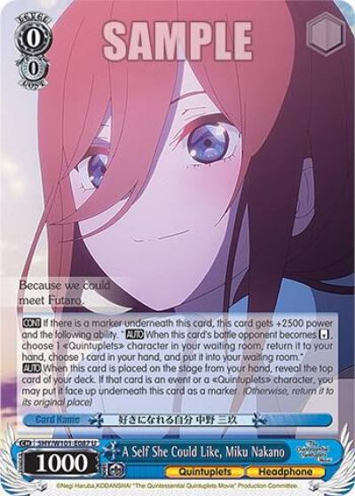 A Self She Could Like Miku Nakano 5HY/W101-E087 U The Quintessential Quintuplets Movie Card