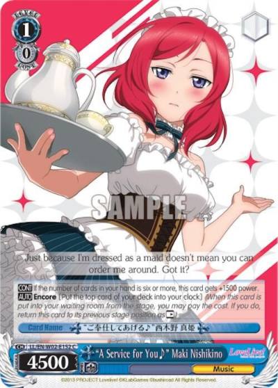 A Service for You~ Maki Nishikino LL/EN-W02-E152 C Love Live! DX Vol.2 Card