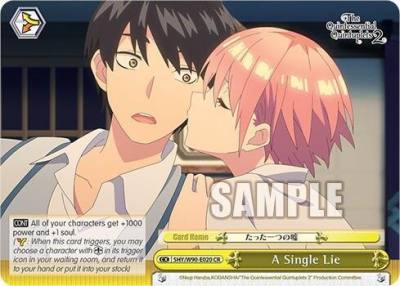 A Single Lie 5HY/W90-E020 CR The Quintessential Quintuplets 2 Card