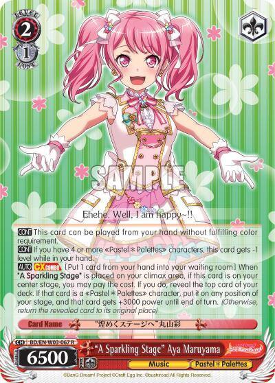 A Sparkling Stage Aya Maruyama BD/EN-W03-067 R BanG Dream! Girls Band Party! MULTI LIVE Card