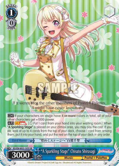 A Sparkling Stage Chisato Shirasagi SR BD/EN-W03-105S SR BanG Dream! Girls Band Party! MULTI LIVE Card