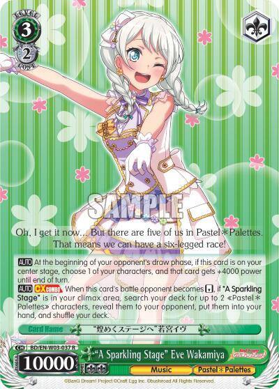 A Sparkling Stage Eve Wakamiya BD/EN-W03-037 R BanG Dream! Girls Band Party! MULTI LIVE Card