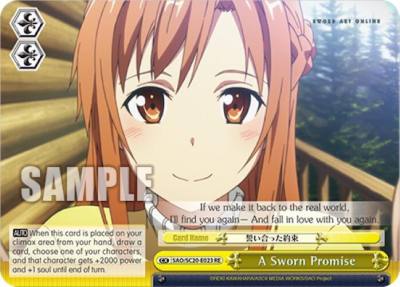 A Sworn Promise SAO/S20-E023 RE Sword Art Online Chronicle Set Card