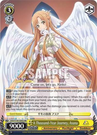A Thousand Year Journey Asuna SAO/S100-E003 RR Sword Art Online Animation 10th Anniversary Card