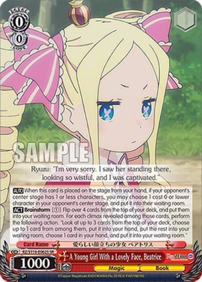 A Young Girl With a Lovely Face Beatrice SR RZ/S116-E062S Re:ZERO -Starting Life in Another World- Vol.3 Card