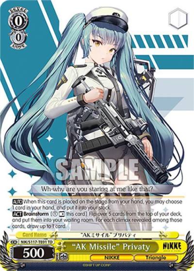 AK Missile Privaty NIK/S117-TE01 TD GODDESS OF VICTORY: NIKKE Card