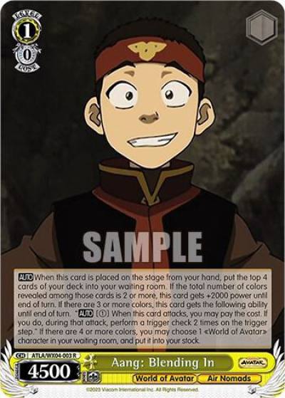 Aang Blending In ATLA/WX04-003 R Avatar: The Last Airbender Card