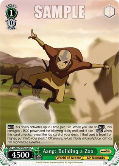 Aang Building a Zoo ATLA/WX04-041 C Avatar: The Last Airbender Card