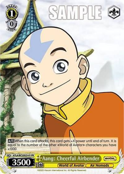 Aang Cheerful Airbender ATLA/BCS2023-01 PR Bushiroad Event Cards Card