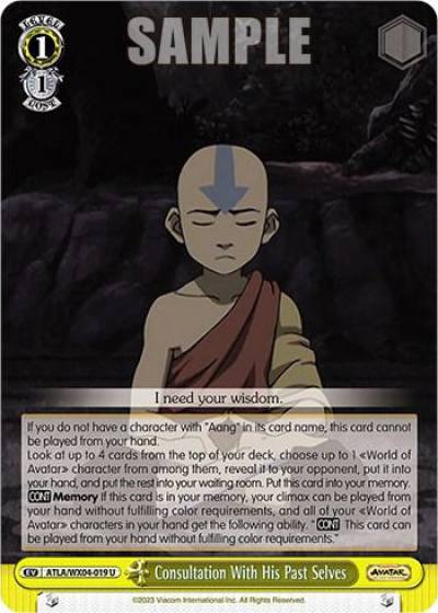 Aang Consulting His Past Selves ATLA/WX04-019 U Avatar: The Last Airbender Card