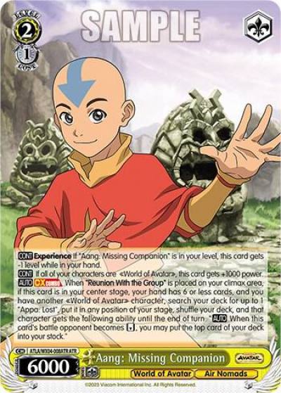 Aang Missing Companion ATR ATLA/WX04-008ATR ATR Avatar: The Last Airbender Card