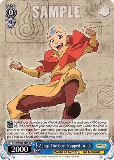 Aang The Boy Trapped In Ice SR ATLA/WX04-T12S SR Avatar: The Last Airbender Card
