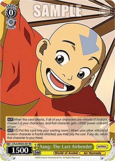 Aang The Last Airbender ATLA/WX04-001 RR Avatar: The Last Airbender Card