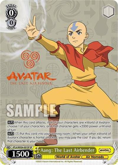 Aang The Last Airbender SP ATLA/WX04-001SP SP Avatar: The Last Airbender Card