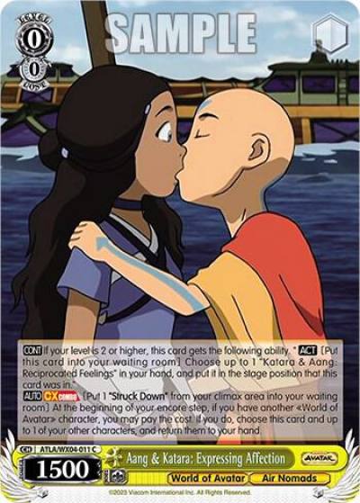 Aang and Katara Expressing Affection ATLA/WX04-011 C Avatar: The Last Airbender Card