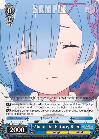 About the Future Rem RZ/S55-E074 U Re:ZERO Vol.2 Card