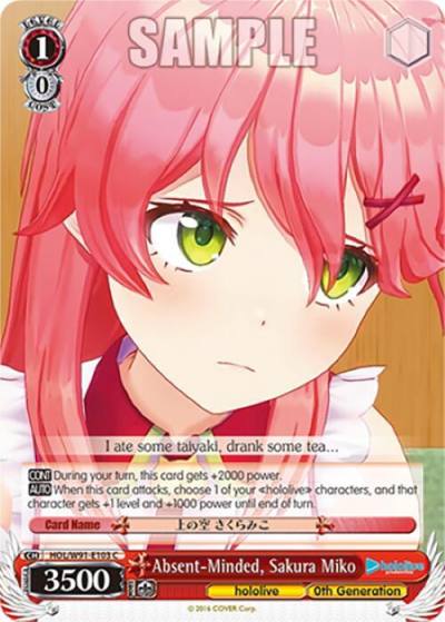 Absent Minded Sakura Miko HOL/W91-E103 C hololive production Card