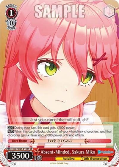 Absent Minded Sakura Miko SR HOL/W91-E103S SR hololive production Card