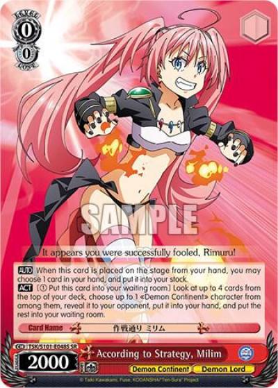 According to Strategy Milim SR TSK/S101-E048S SR That Time I Got Reincarnated as a Slime Vol.3 Card